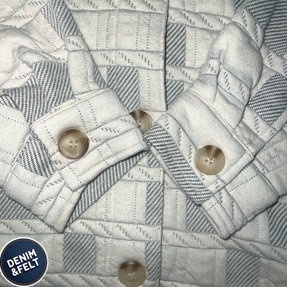 Buckle/BKE Women's Beige Textured Quilted Shacket/Jacket‎ Button Down | NEW/NWOT - Picture 8 of 15